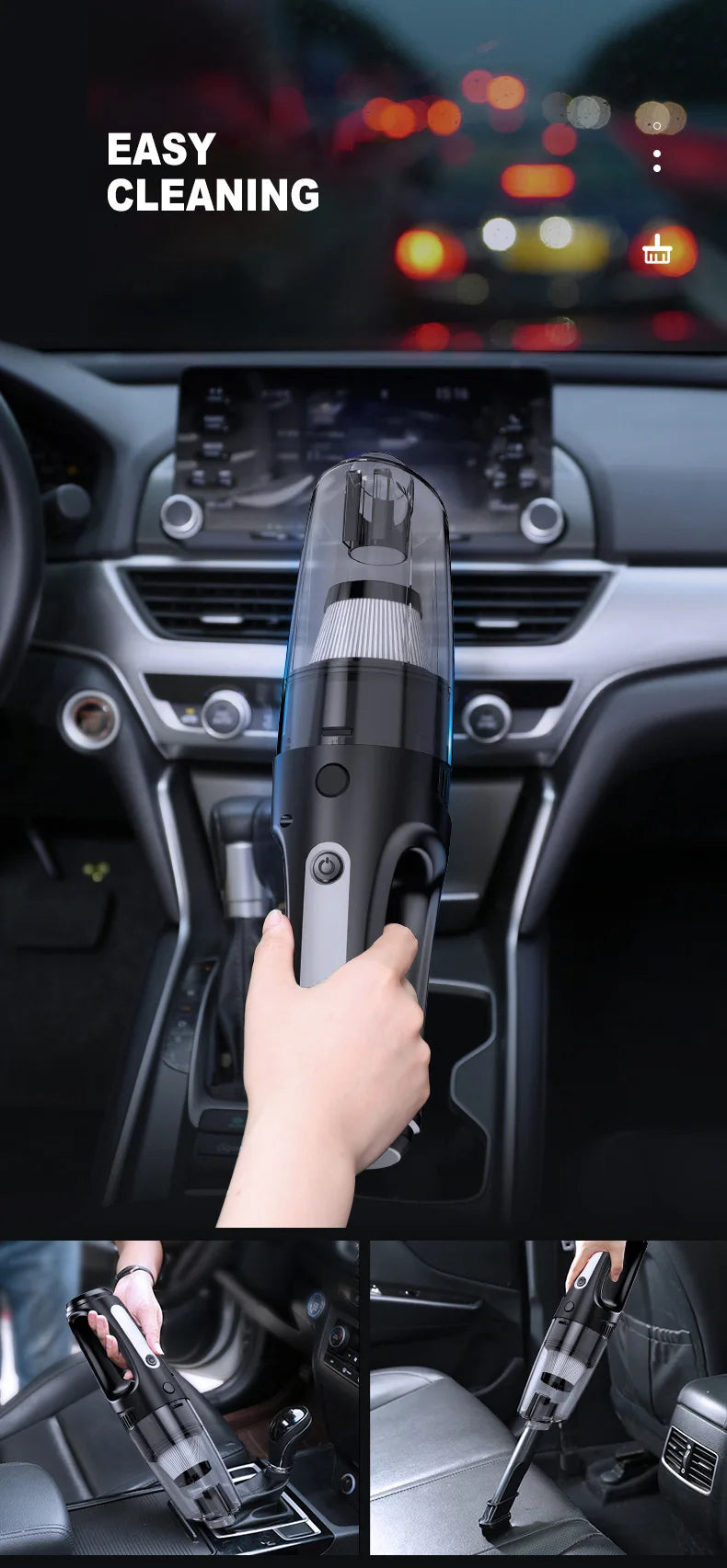 ⚡ Kabelloser Handstaubsauger – Starke Saugkraft, Tragbar & Dual-Use für Auto & Zuhause 🚗🏠