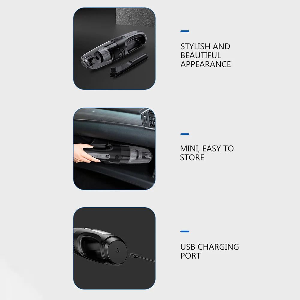 ⚡ Kabelloser Handstaubsauger – Starke Saugkraft, Tragbar & Dual-Use für Auto & Zuhause 🚗🏠