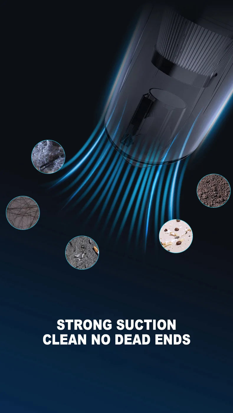 ⚡ Kabelloser Handstaubsauger – Starke Saugkraft, Tragbar & Dual-Use für Auto & Zuhause 🚗🏠