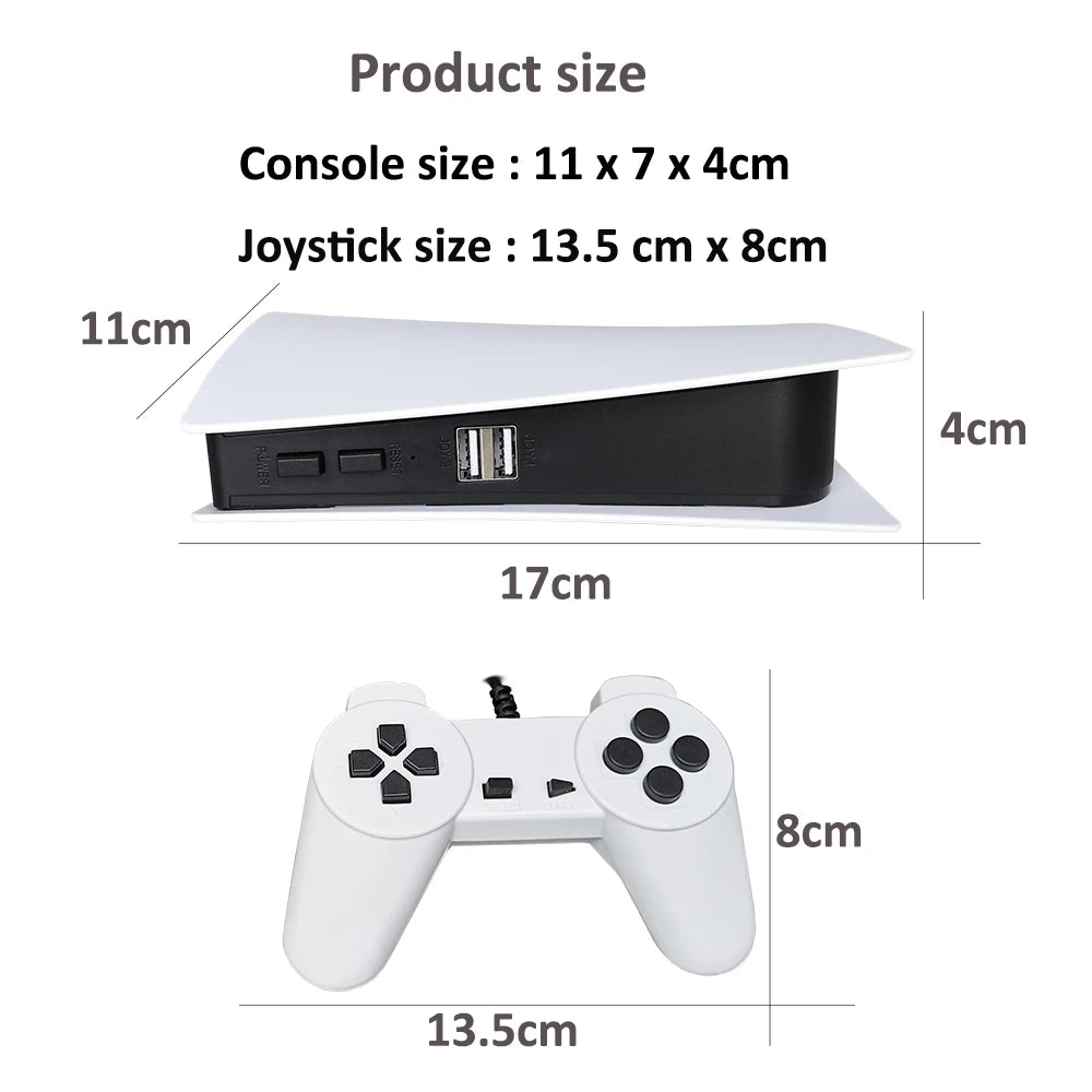 🚀 Game Station 5 Video Game Console – 200 Spiele, 8-Bit Retro, AV Output, USB Wired Controller