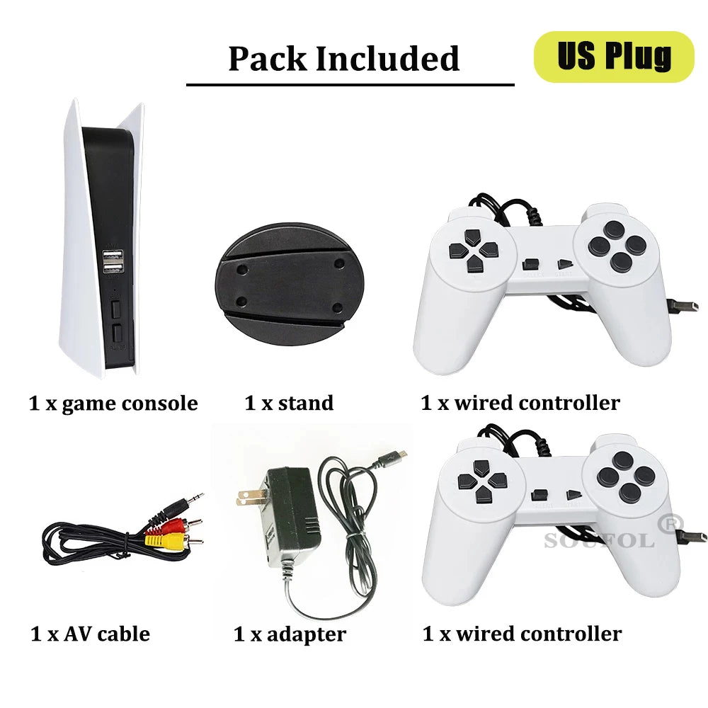 🚀 Game Station 5 Video Game Console – 200 Spiele, 8-Bit Retro, AV Output, USB Wired Controller