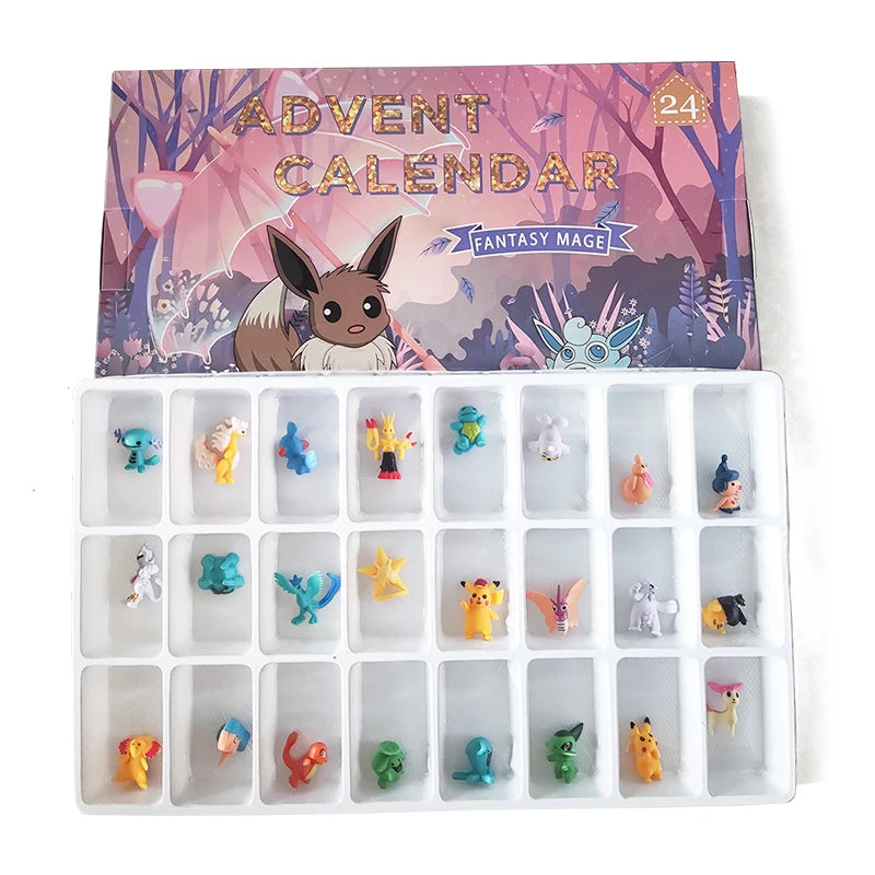 Adventskalender für Kinder 🎄 – 24 Cartoon & Anime Figuren | Mini-Puppen & Dekoration | Perfektes Weihnachtsgeschenk