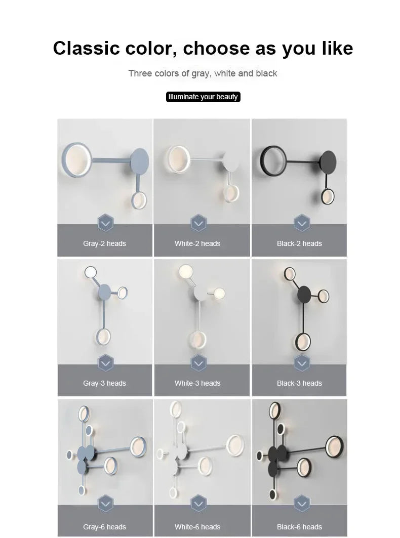 Nordic Minimalistische LED Wandleuchte – Modern, Schlafzimmer, Wohnzimmer & Treppenbeleuchtung