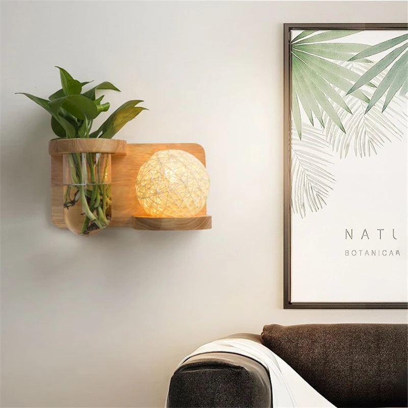 🌿 Modern Wooden LED Wall Lamp – Stil trifft Natur