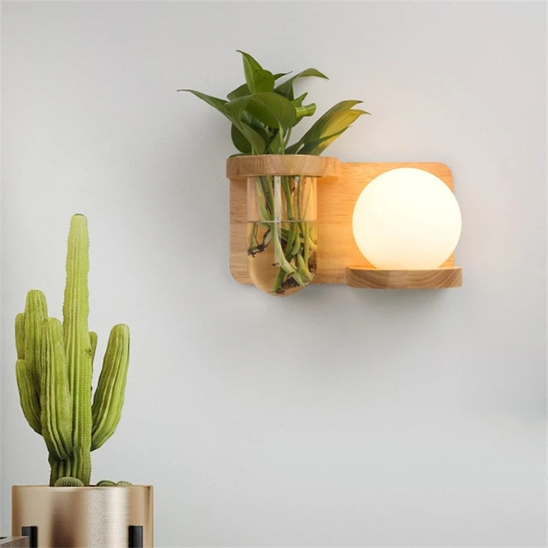🌿 Modern Wooden LED Wall Lamp – Stil trifft Natur