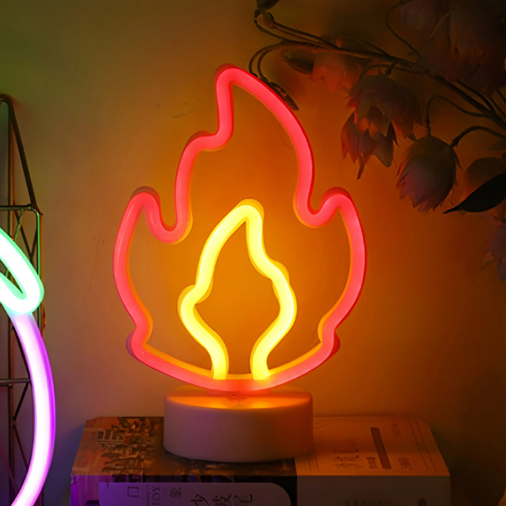 Neon LED Dekolicht – USB & Batterie betrieben, Tisch- & Raumdekoration, Party & Heim