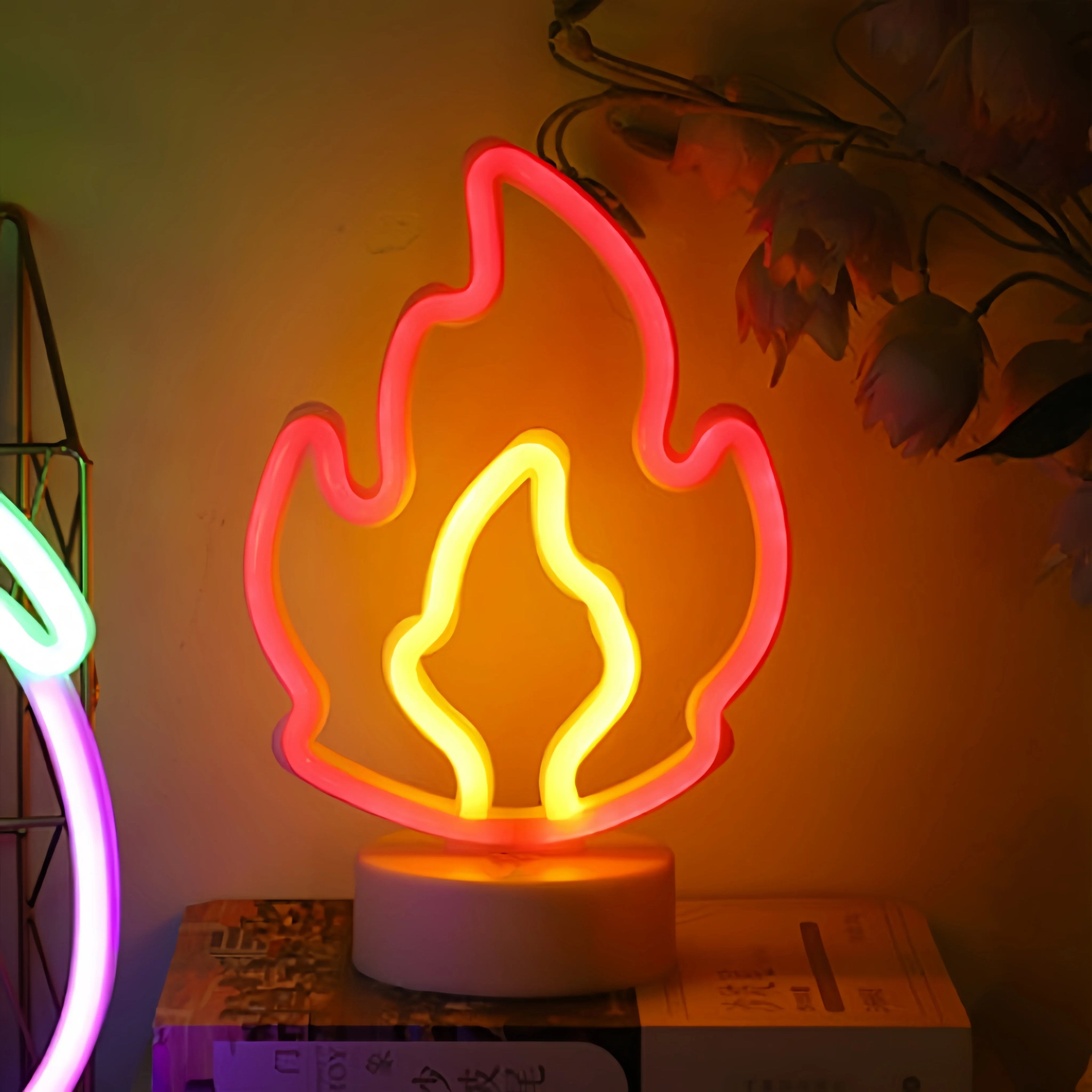 Neon LED Dekolicht – USB & Batterie betrieben, Tisch- & Raumdekoration, Party & Heim