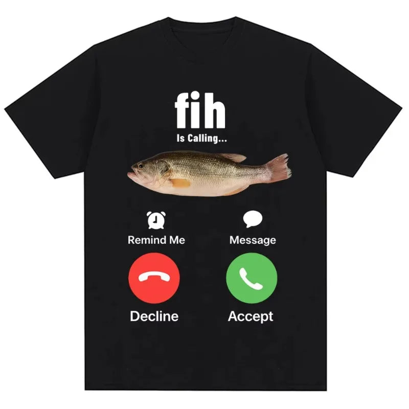 📱😂 Lustiges „Fish is Calling“ Meme T-Shirt – Unisex