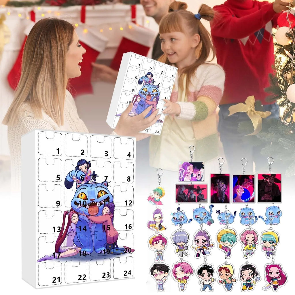 K-Pop Demon Hunters Adventskalender 🎄✨ – 24 Tage Weihnachts-Countdown mit Rumi, Mira, Zoey & Tiger | Perfektes Geschenk für K-Pop Fans