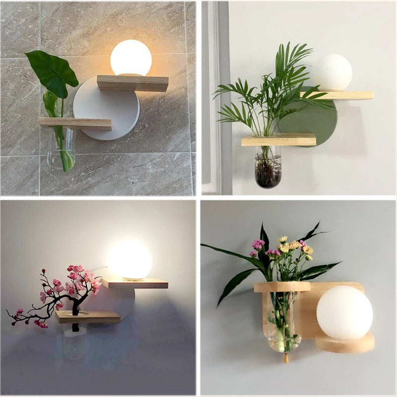🌿 Modern Wooden LED Wall Lamp – Stil trifft Natur