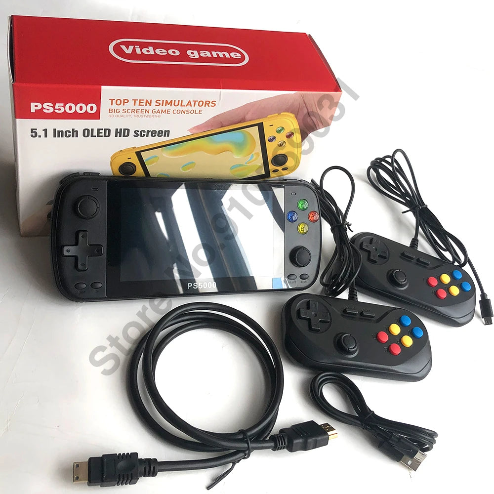 🚀 PS5000 5-inch Portable Handheld Game Console – Multi-Emulator für PS1, MAME, MD, NES, SNES