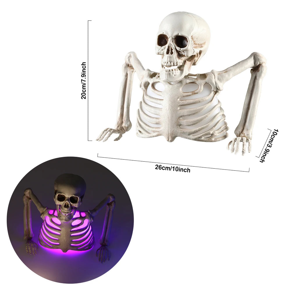 💀 Leuchtendes Halloween Skelett – Gruselige Deko für Haus & Garten