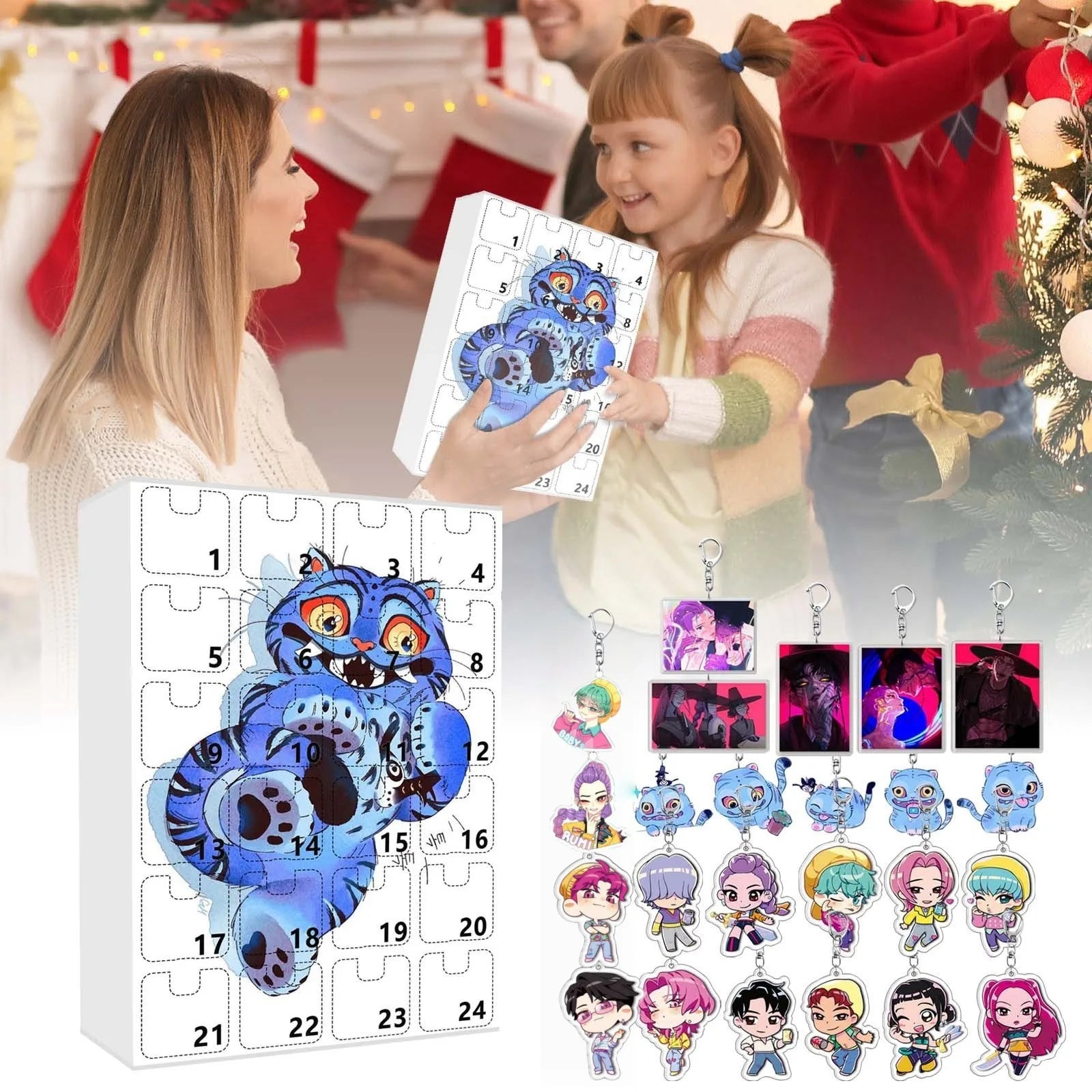 K-Pop Demon Hunters Adventskalender 🎄✨ – 24 Tage Weihnachts-Countdown mit Rumi, Mira, Zoey & Tiger | Perfektes Geschenk für K-Pop Fans
