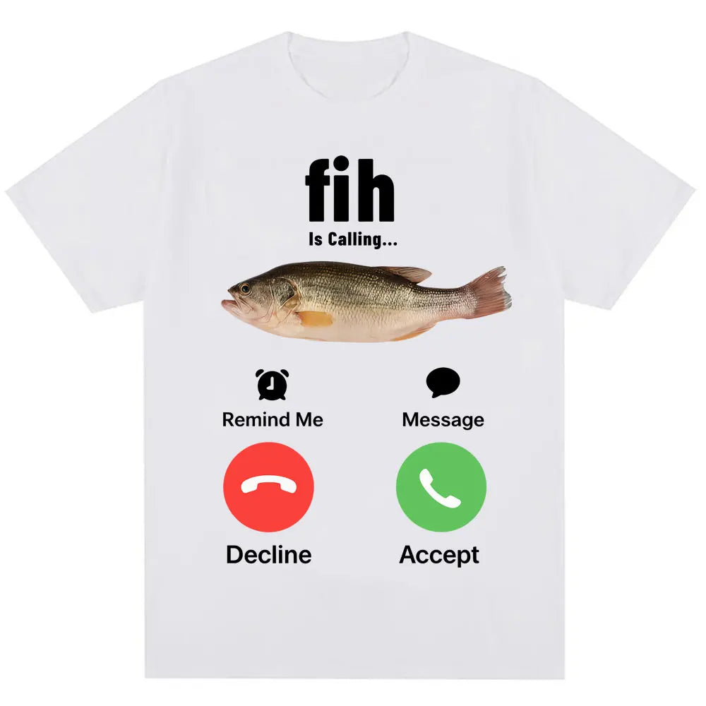 📱😂 Lustiges „Fish is Calling“ Meme T-Shirt – Unisex