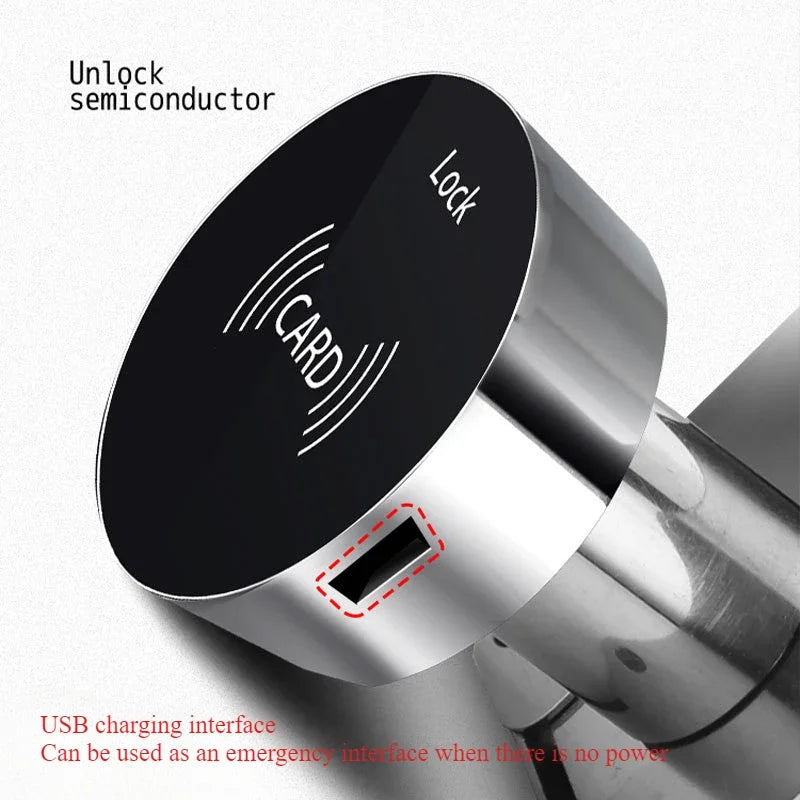 Smart Mini RFID Schrankschloss – Elektronisches Schloss mit IC-Karte, wiederaufladbarer Akku, geeignet für Schränke, Spinde, Schubladen & Briefkästen, sicher & einfach per Karte entsperren