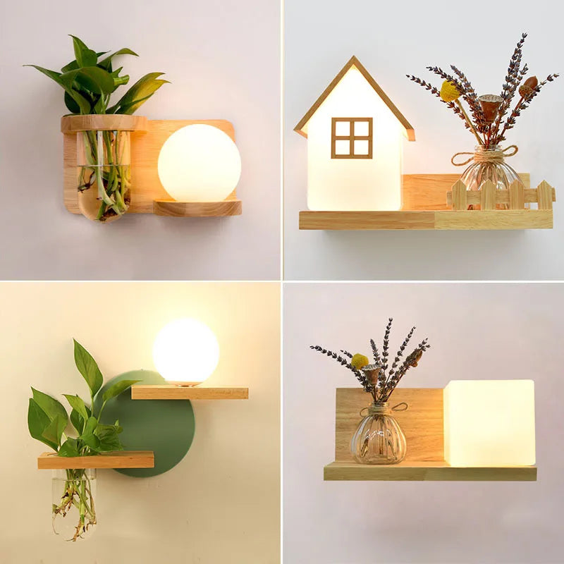 🌿 Modern Wooden LED Wall Lamp – Stil trifft Natur