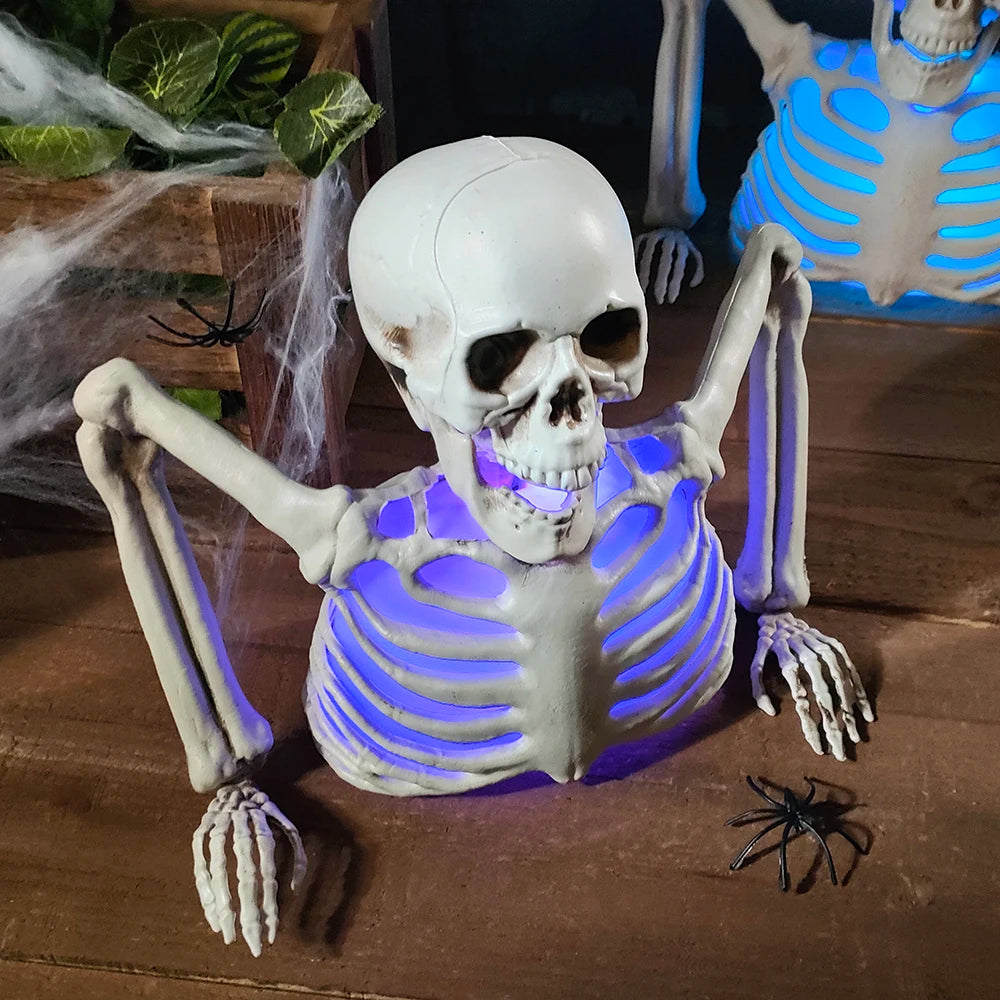 💀 Leuchtendes Halloween Skelett – Gruselige Deko für Haus & Garten
