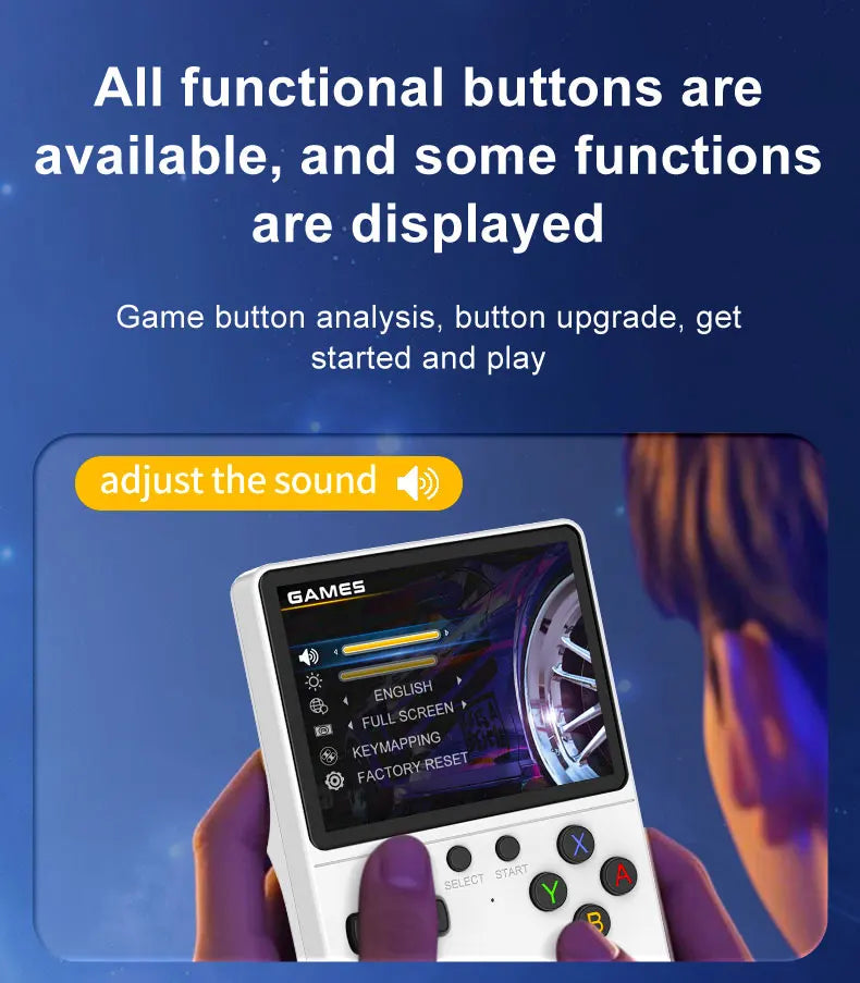 🚀 GB350 Handheld Game Console – Multi-Plattform, HD IPS Screen, 3D Joystick, Ergonomisch