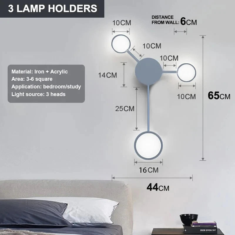 Nordic Minimalistische LED Wandleuchte – Modern, Schlafzimmer, Wohnzimmer & Treppenbeleuchtung