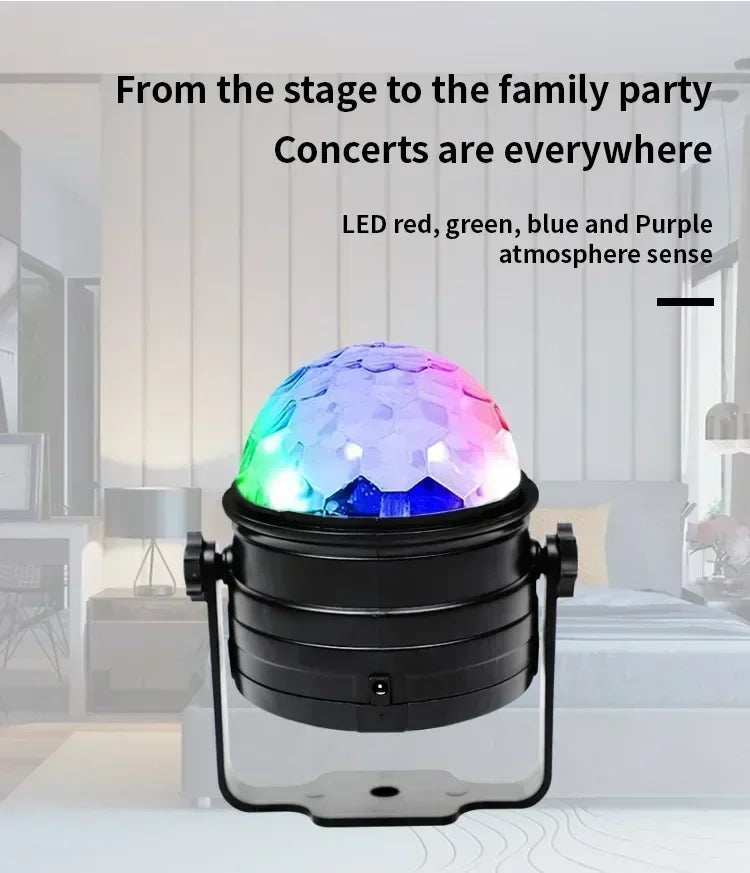 RGB LED Disco Kugel – Soundgesteuerte Party Lampe mit Fernbedienung