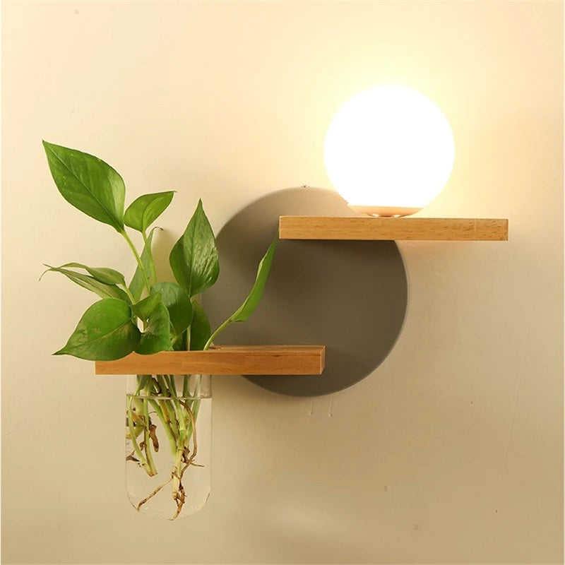 🌿 Modern Wooden LED Wall Lamp – Stil trifft Natur