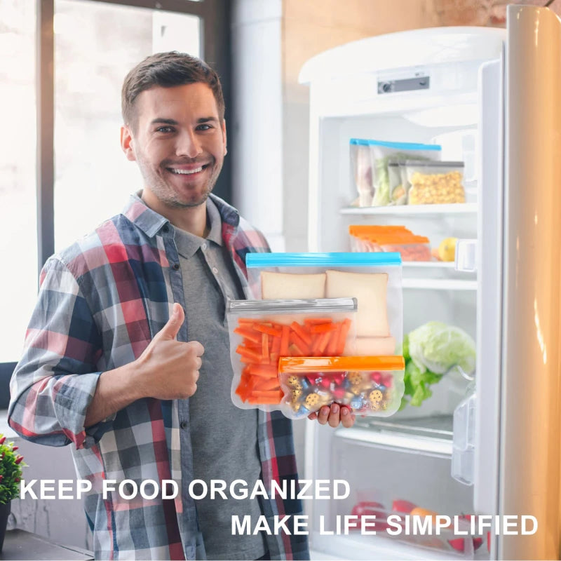 🥗 Wiederverwendbare Silikon-Frischhaltetaschen – Leckagefrei & Umweltfreundlich 🌱💧