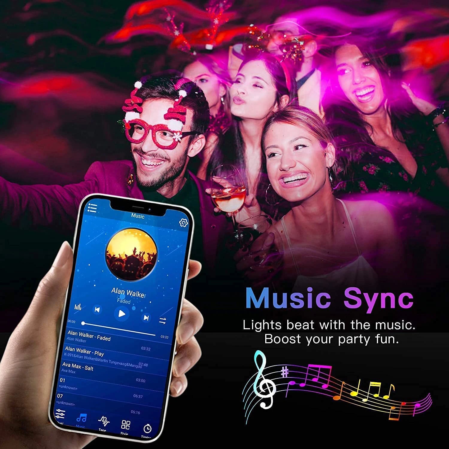 ✨ RGB LED Lichtstreifen mit Musik-Sync & Fernbedienung – USB 5V