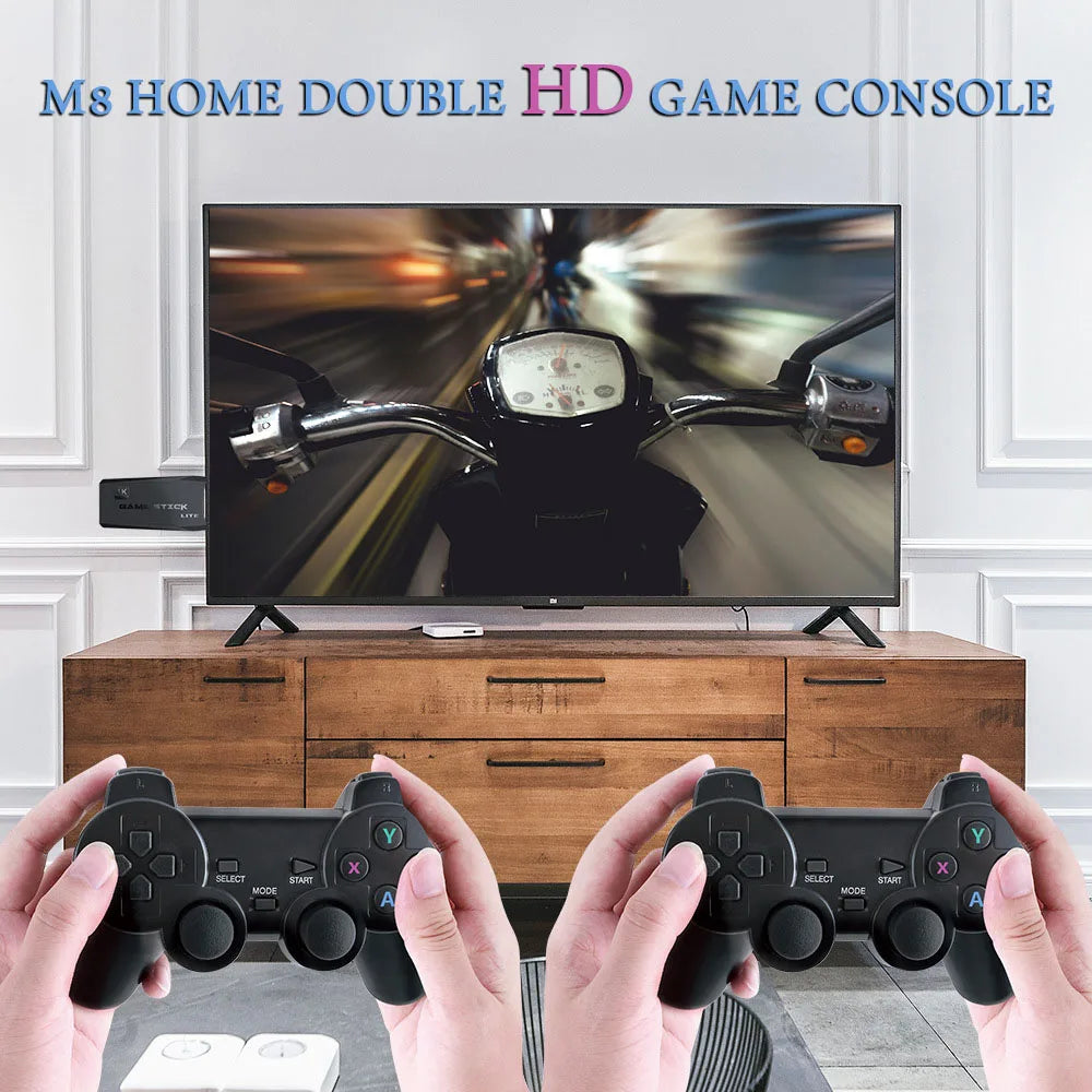 🚀 M8 Retro Game Console – 2.4G Dual Wireless Controller, 64GB, 10.000 Spiele, 4K