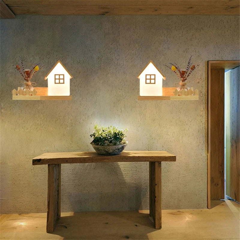 🌿 Modern Wooden LED Wall Lamp – Stil trifft Natur
