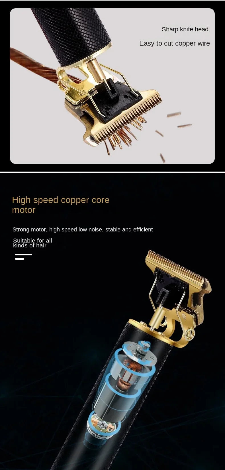 💈 Profi Haarschneider & Barttrimmer – Wiederaufladbar, Präzision 0mm, ideal für Männer