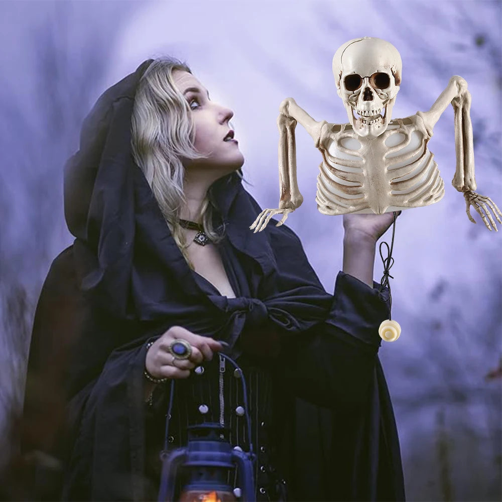 💀 Leuchtendes Halloween Skelett – Gruselige Deko für Haus & Garten