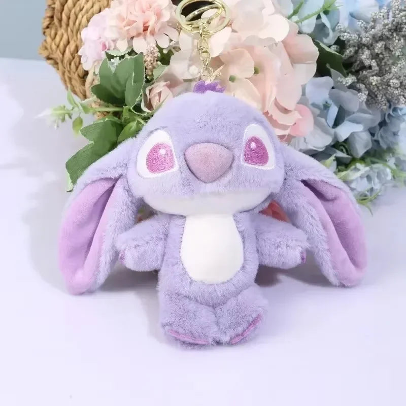 💖 Cartoon Stitch Plüsch Schlüsselanhänger – Süßes Kuscheltier Anhänger Geschenk für Kinder & Mädchen 🎁🧸