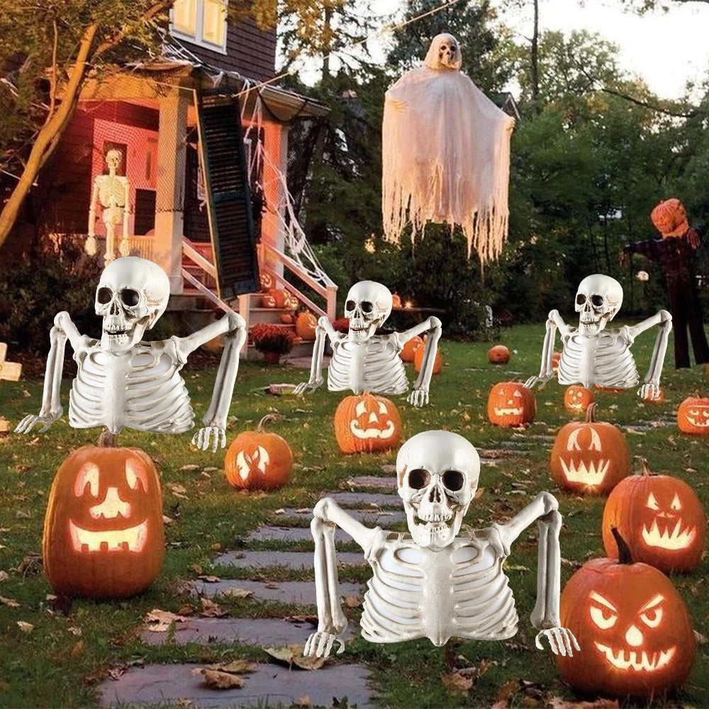 💀 Leuchtendes Halloween Skelett – Gruselige Deko für Haus & Garten