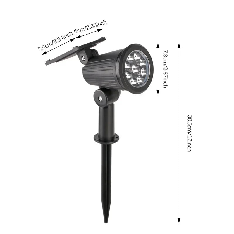 ☀️ 9 LED Solar Spotlights – Helles Licht für Garten & Outdoor
