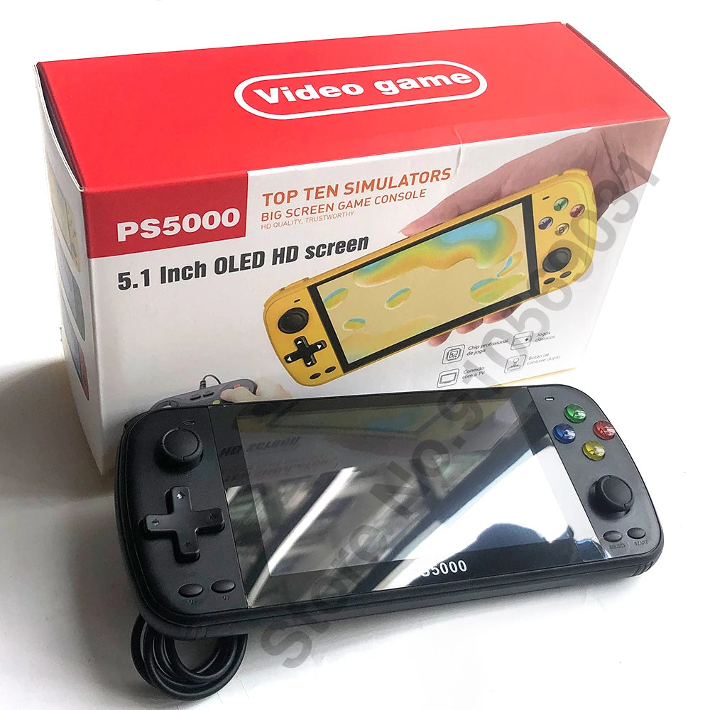 🚀 PS5000 5-inch Portable Handheld Game Console – Multi-Emulator für PS1, MAME, MD, NES, SNES