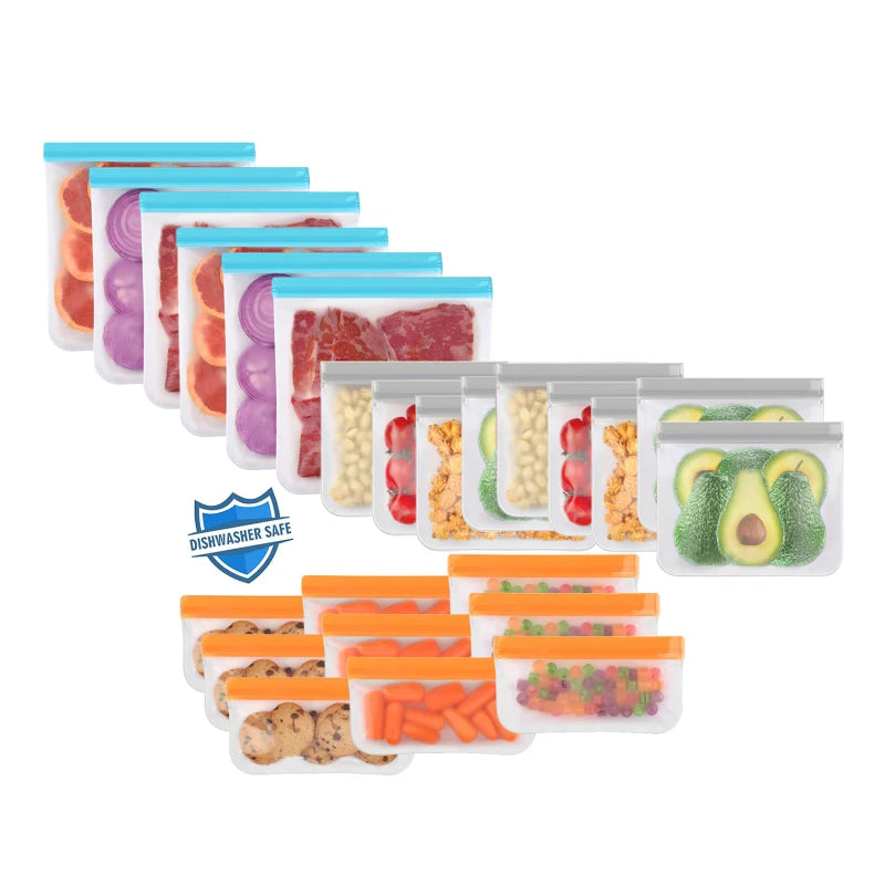 🥗 Wiederverwendbare Silikon-Frischhaltetaschen – Leckagefrei & Umweltfreundlich 🌱💧