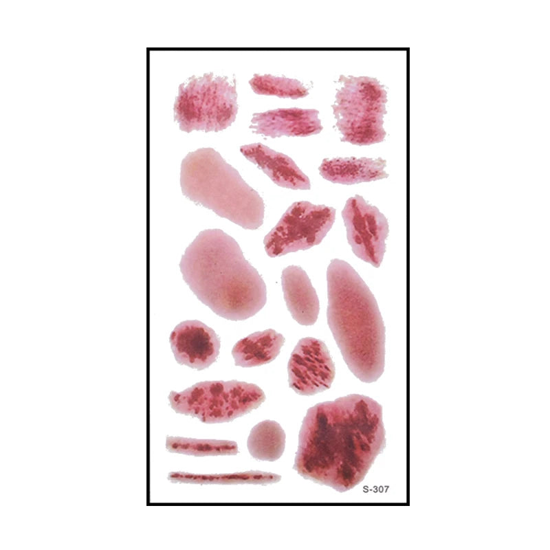 🎃 6 Stück Halloween Blutige Wunden Tattoo Sticker