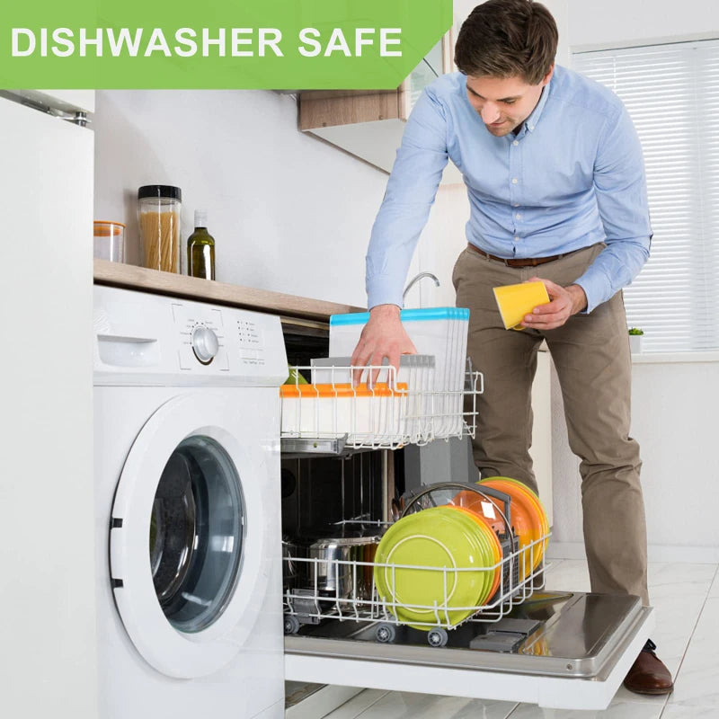 🥗 Wiederverwendbare Silikon-Frischhaltetaschen – Leckagefrei & Umweltfreundlich 🌱💧