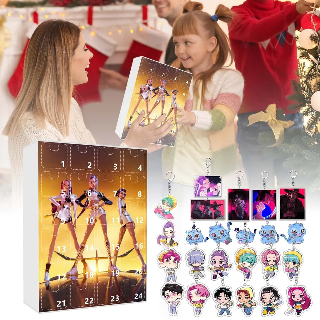 K-Pop Demon Hunters Adventskalender 🎄✨ – 24 Tage Weihnachts-Countdown mit Rumi, Mira, Zoey & Tiger | Perfektes Geschenk für K-Pop Fans