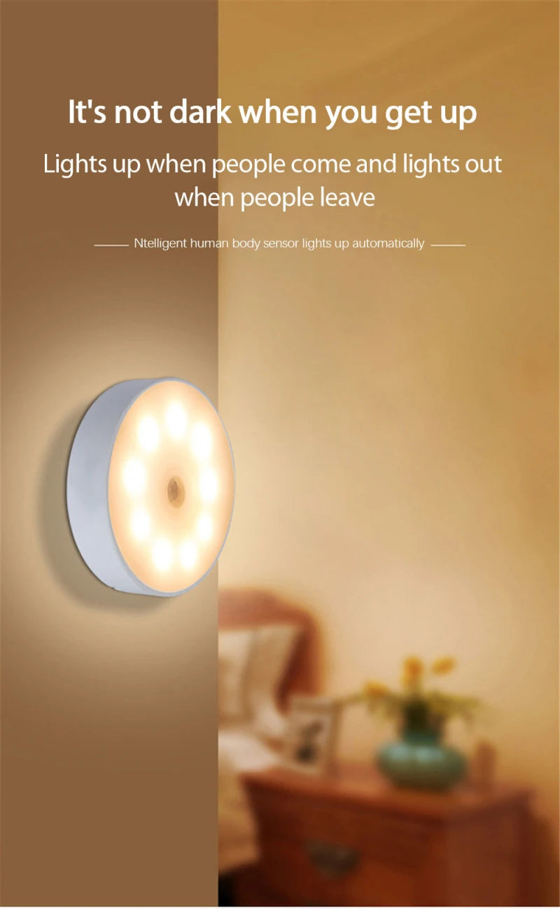 💡 LED Smart Human Body Sensor Night Lamp