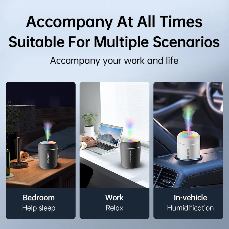 💧 180ml Mini Air Humidifier – USB Aroma Diffuser & Luftbefeuchter