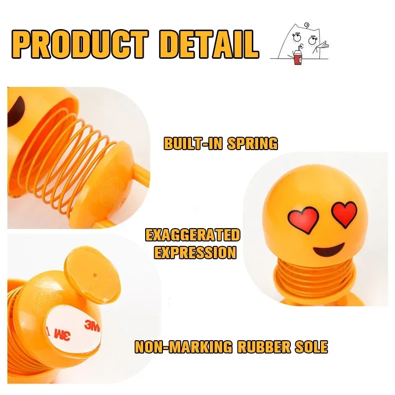 🚗 Lustiges Wackelkopf Auto-Dashboard Ornament – Süße Gesichter & Trendiges Autozubehör 😄