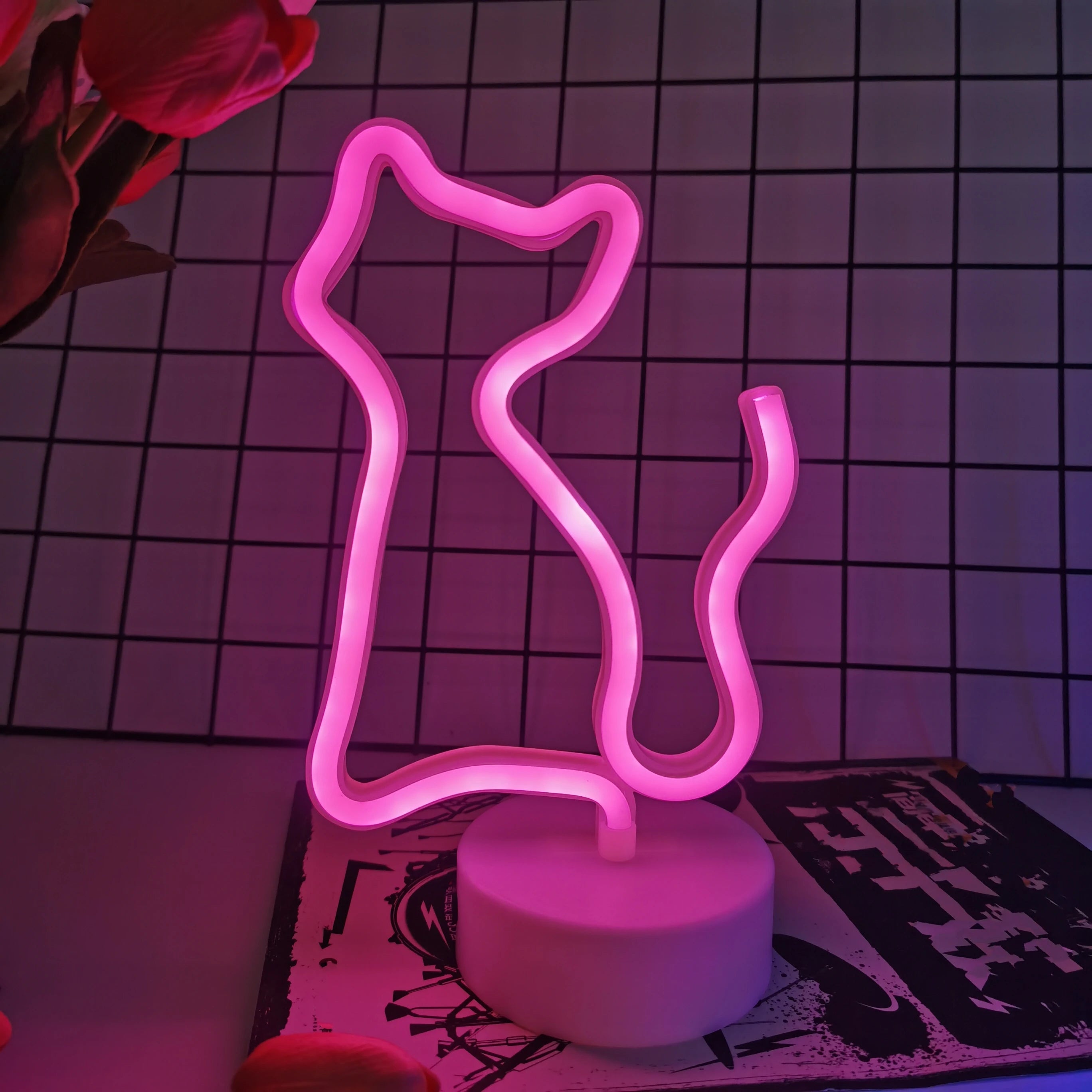 Neon LED Dekolicht – USB & Batterie betrieben, Tisch- & Raumdekoration, Party & Heim