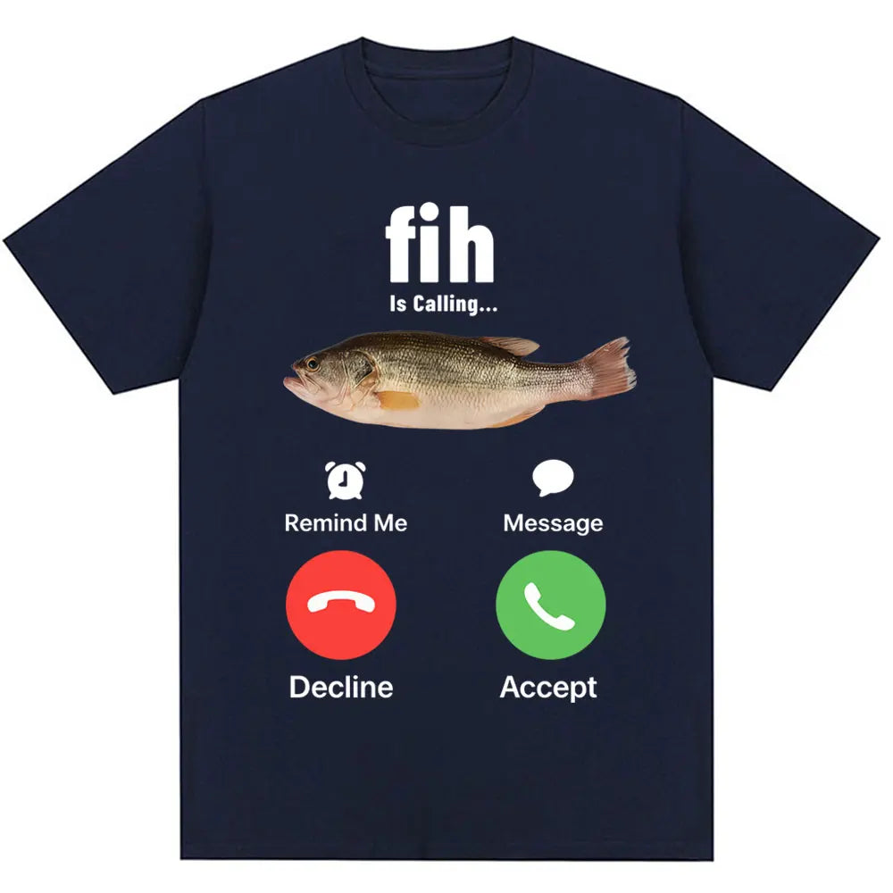 📱😂 Lustiges „Fish is Calling“ Meme T-Shirt – Unisex