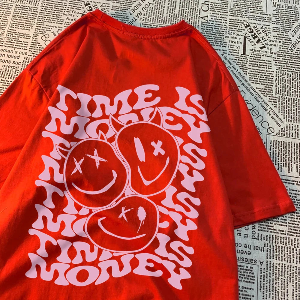 Funny “Time Is Money” Oversize T-Shirt – Unisex Sommer Basic