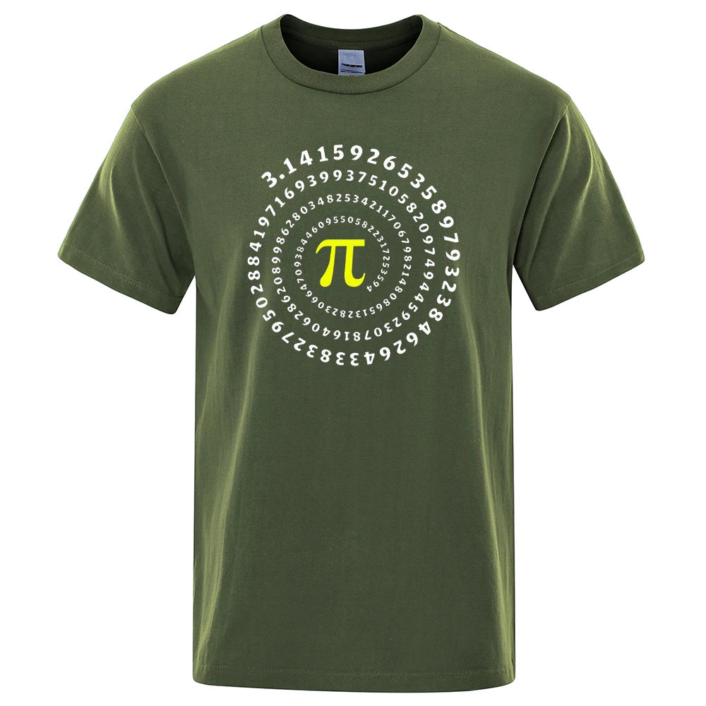 📐😂 Lustiges Pi π Spiral T-Shirt für Herren – Mathematik & Geometrie Print 👕
