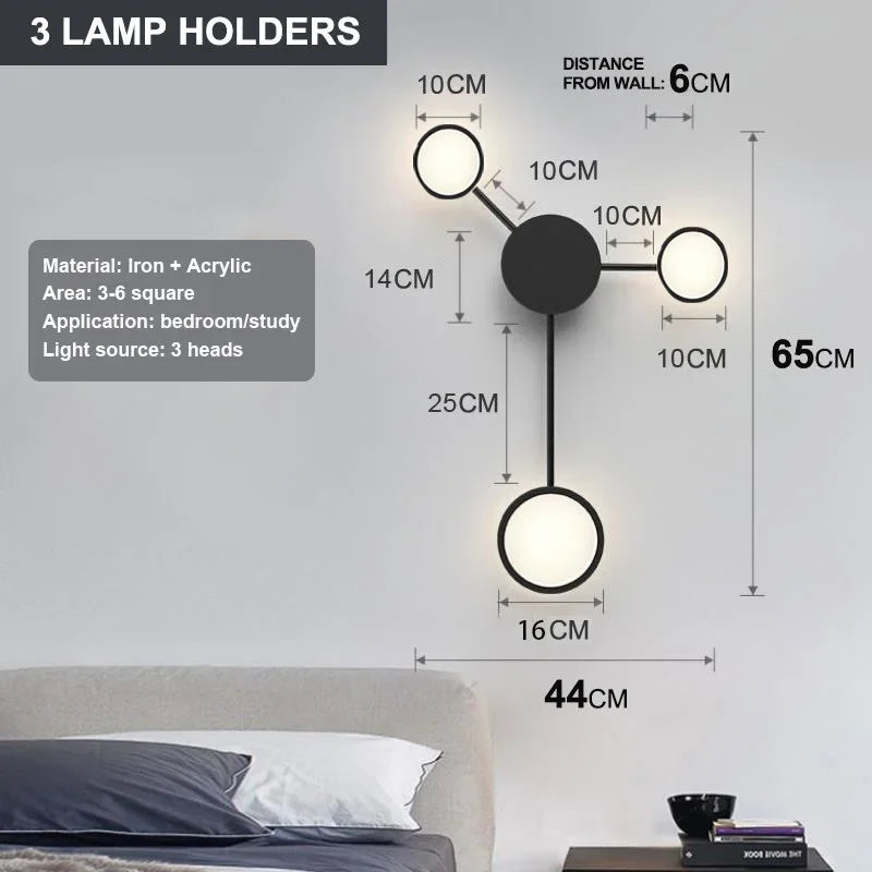 Nordic Minimalistische LED Wandleuchte – Modern, Schlafzimmer, Wohnzimmer & Treppenbeleuchtung