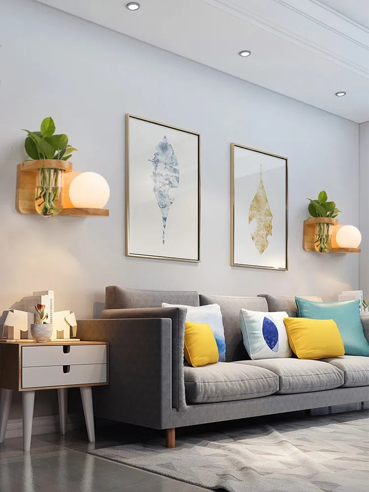🌿 Modern Wooden LED Wall Lamp – Stil trifft Natur