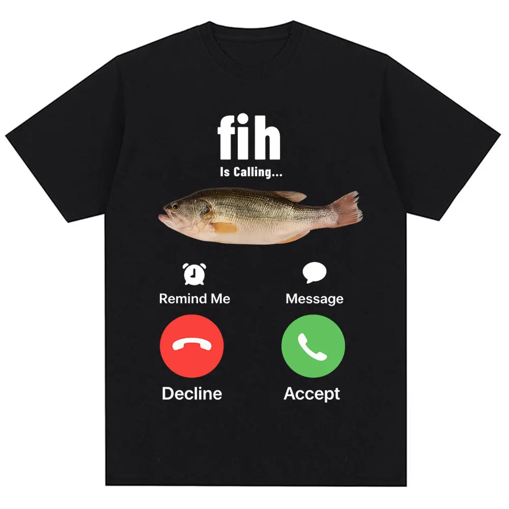 📱😂 Lustiges „Fish is Calling“ Meme T-Shirt – Unisex