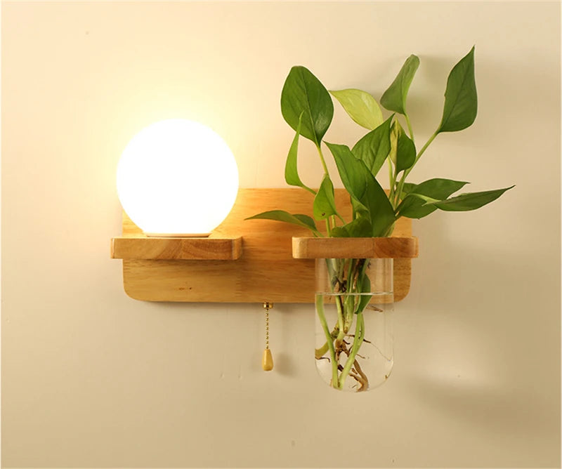 🌿 Modern Wooden LED Wall Lamp – Stil trifft Natur